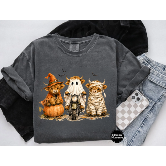 3 Cows fall themed- DTF TRANSFER (L823) DTF Transfer
