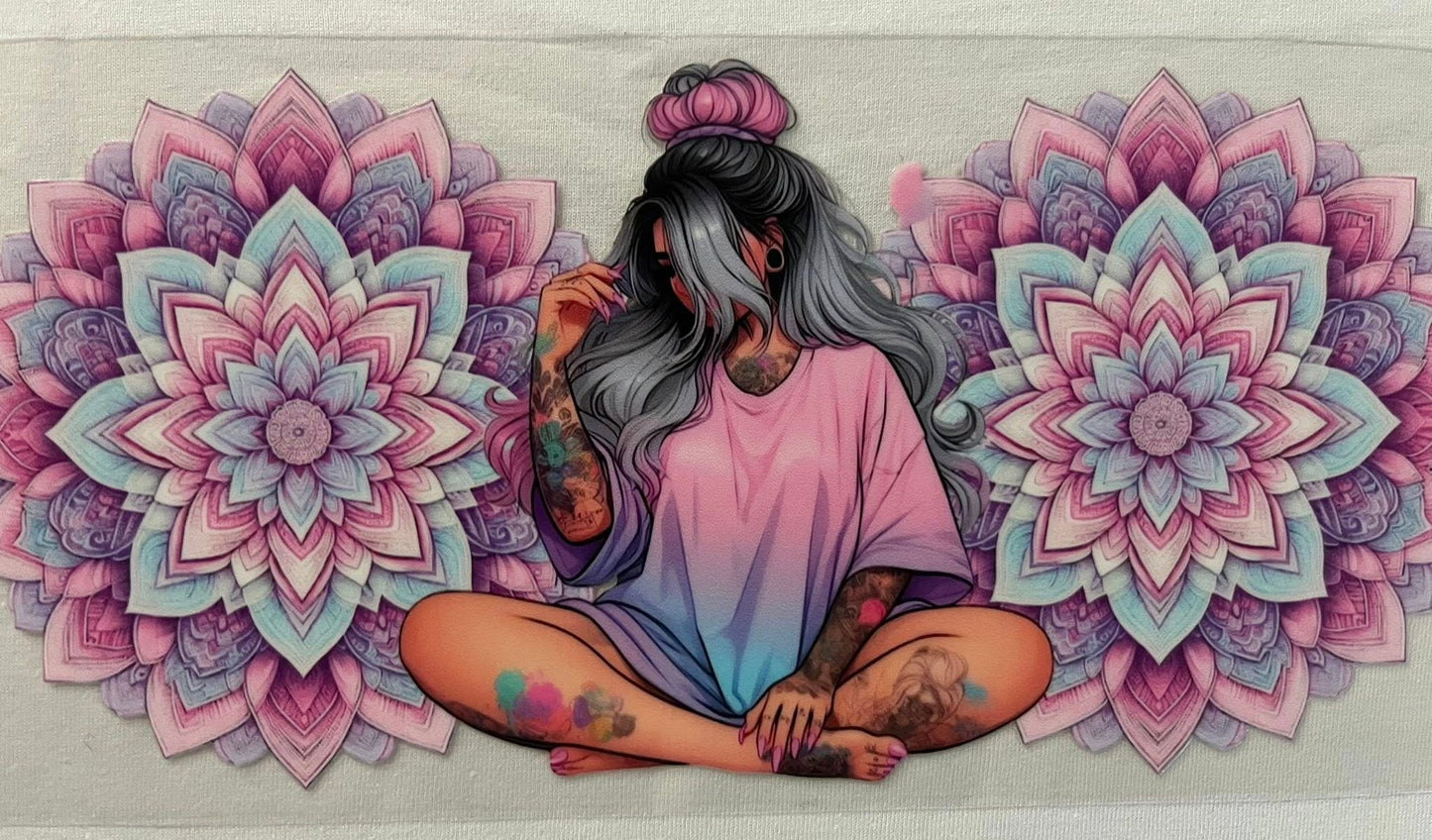 girl with mandalas