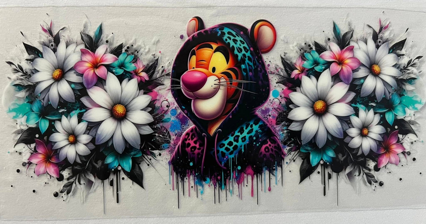 Tiger and Flowers