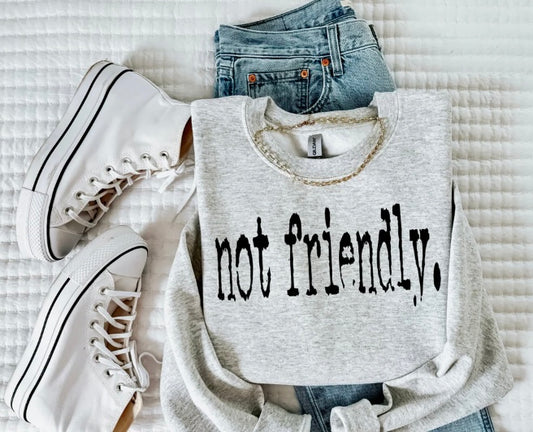 Not Friendly - screen print transfer (H2) HOT PEEL