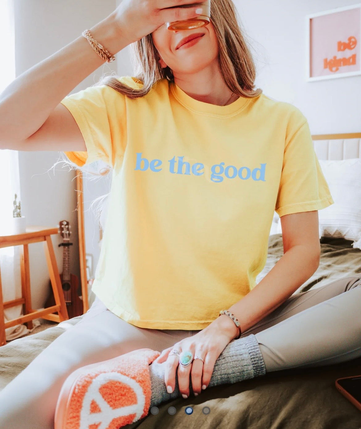 be the good light blue ink - screen print transfer (M3) HOT PEEL