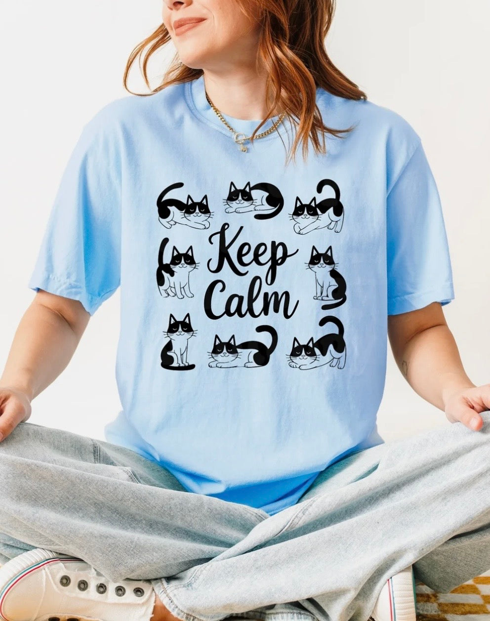 Keep Calm  - screen print transfer (L9) HOT PEEL
