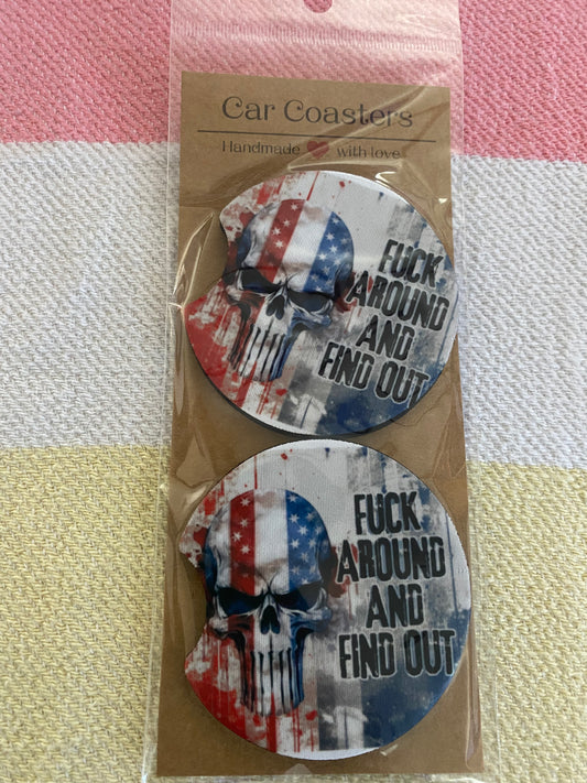 FAFO- Neoprene Car Coasters