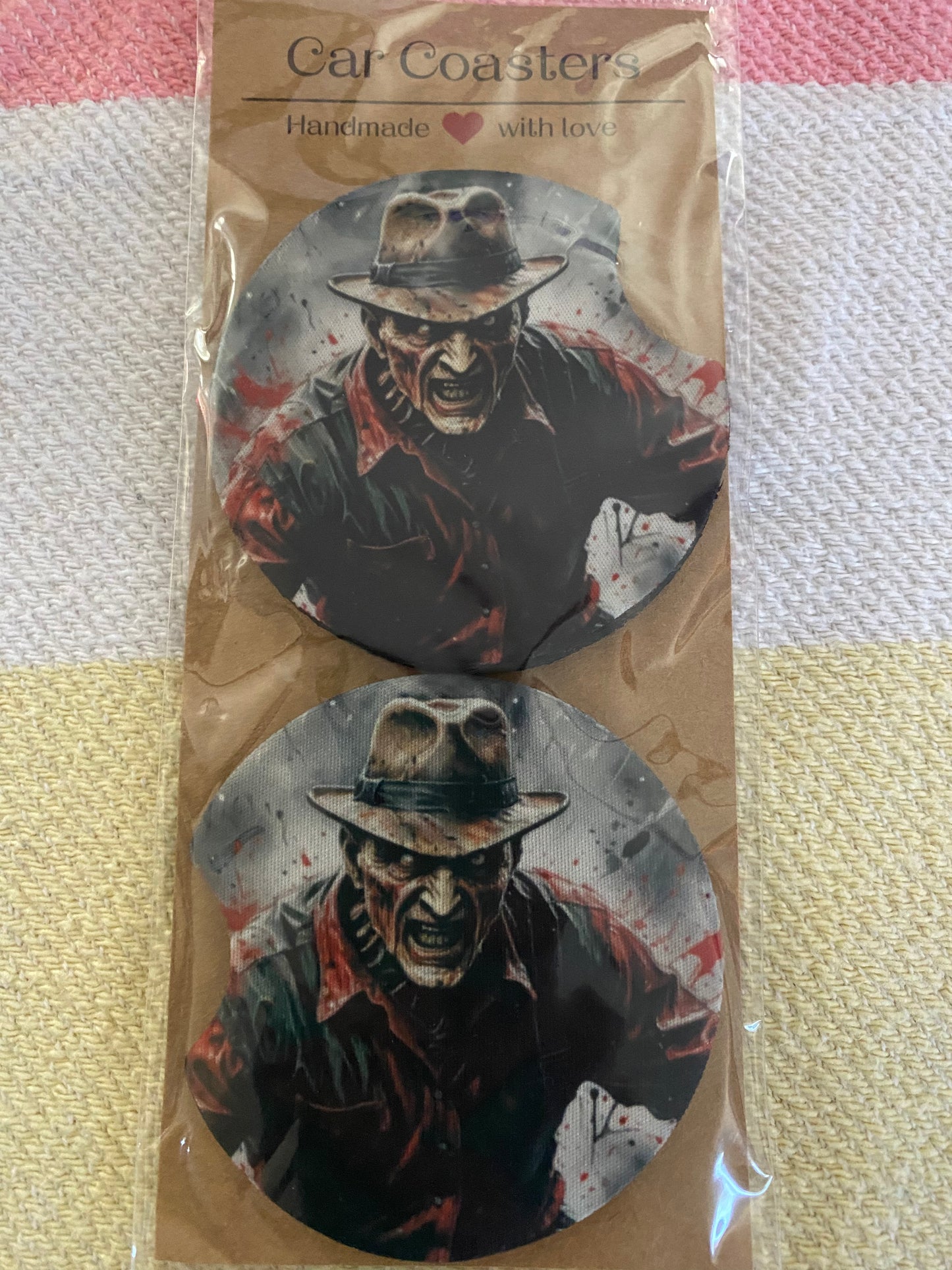 Freddie K - Neoprene Car Coasters