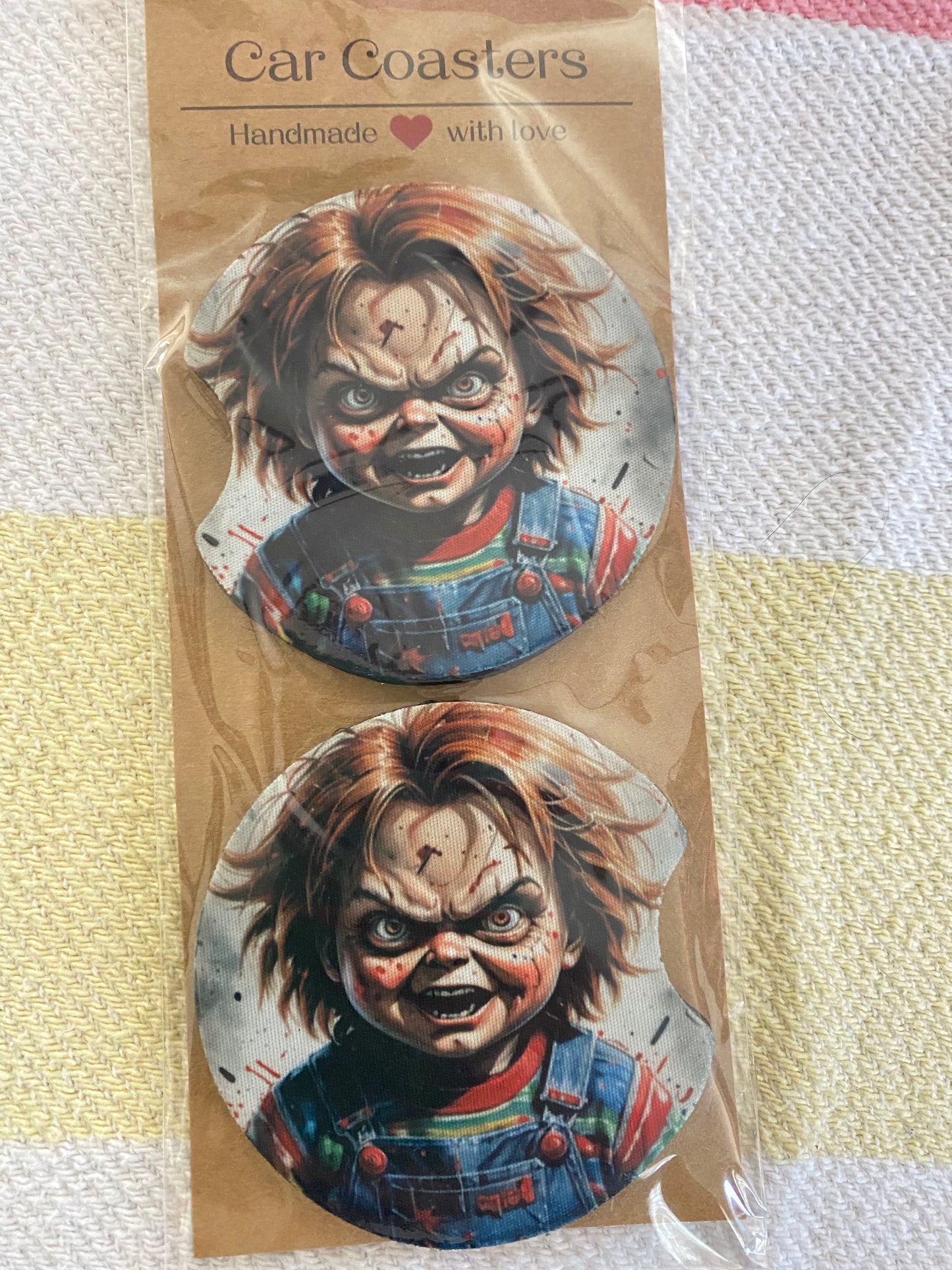 Chucky - Neoprene Car Coasters