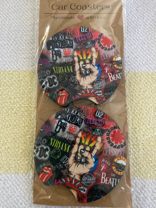 Rock bands - Neoprene Car Coasters