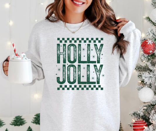 Holly Jolly - screen print transfer (I4) HOT PEEL
