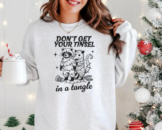 Don't Get Your Tinsel In A Tangle - screen print transfer (I8) HOT PEEL