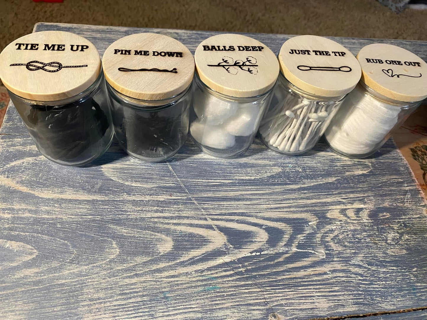 Funny Glass Jar Bathroom Set