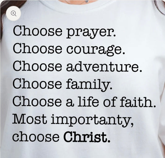 Choose Prayer- screen print transfer (H6) HOT PEEL