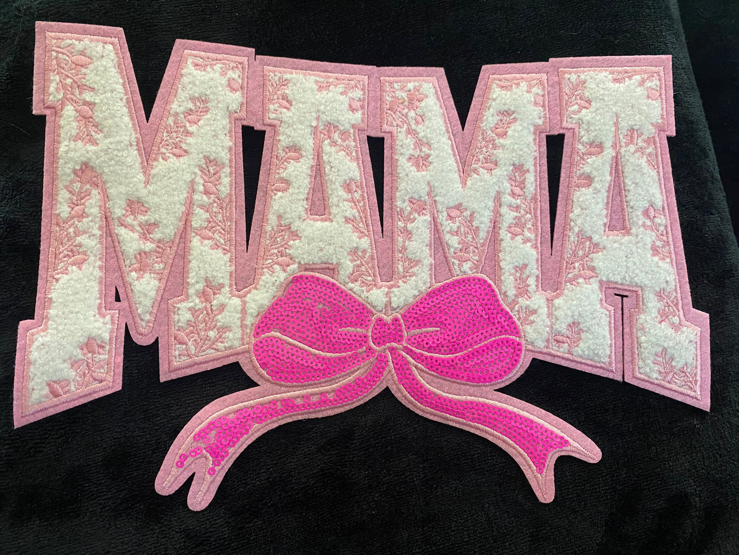 Pink MAMA Chenille Patches