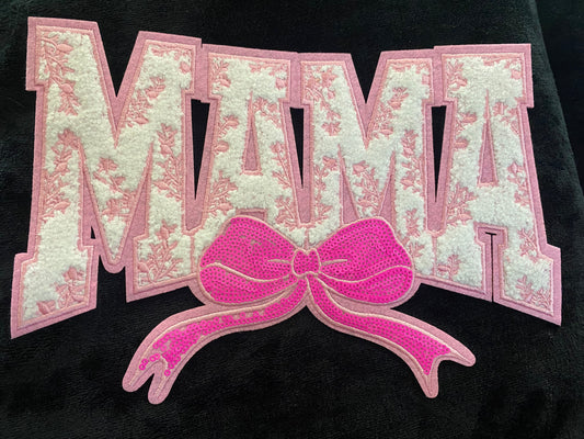 Pink MAMA Chenille Patches