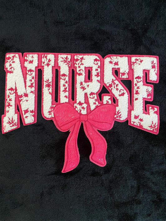 pink Nurse- Chenille Patches