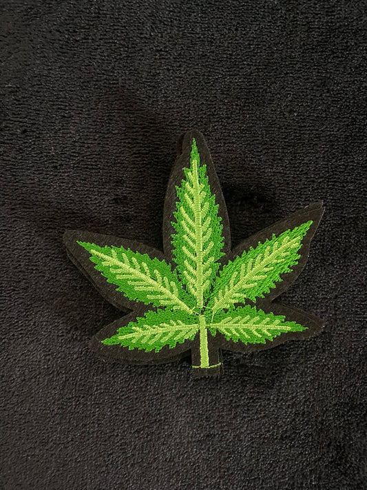 Pot Leaf Hat Patch- Chenille Patches