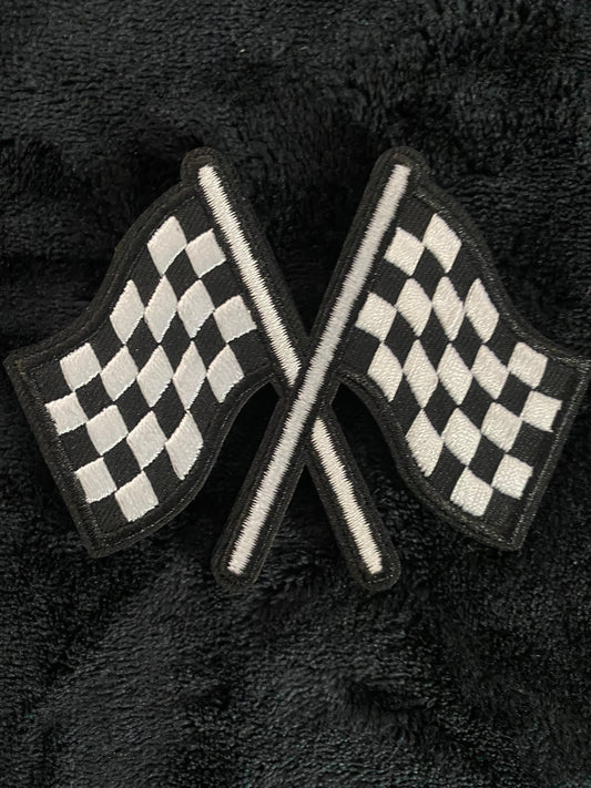 Race Flags Hat Patch- Chenille Patches