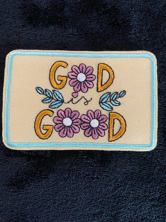 God Is Good Hat Patch- Chenille Patches