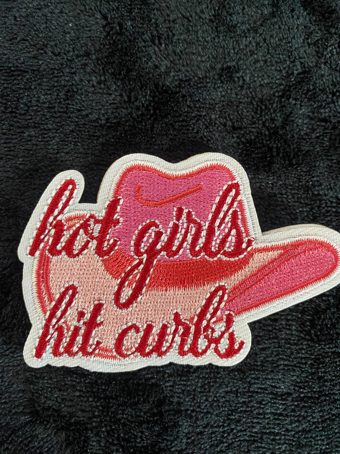 Hot Girls Hit Curbs Hat Patch- Chenille Patches