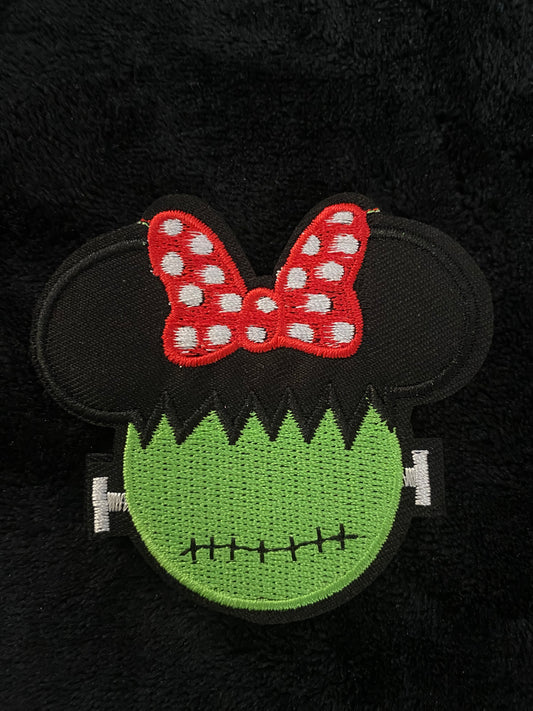 Minnie Frankenstein Hat Patch- Chenille Patches
