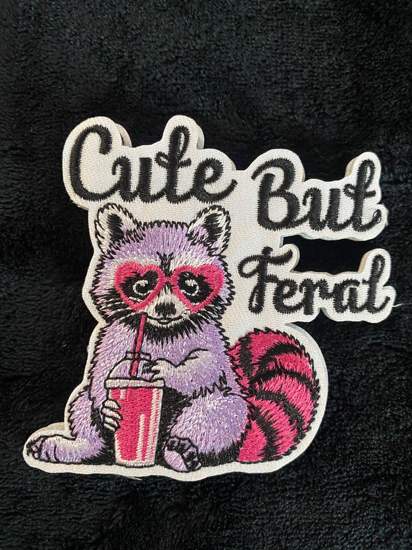 Cute But Feral Hat Patch- Chenille Patches