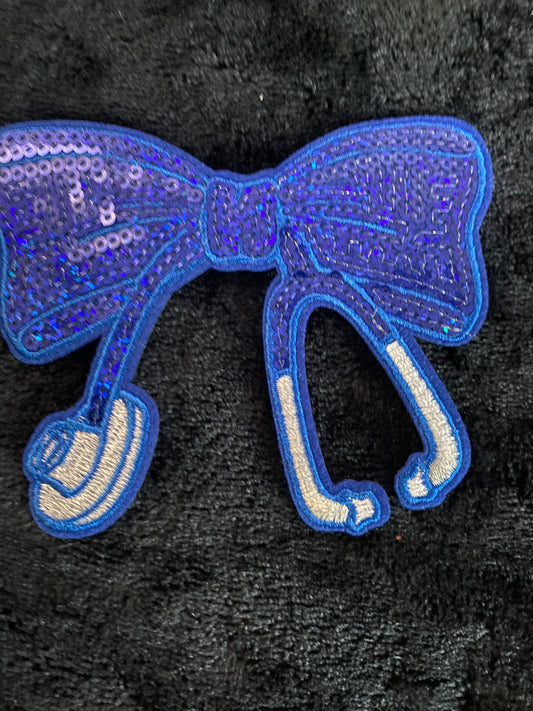 Blue Stethoscope Hat Patch- Chenille Patches