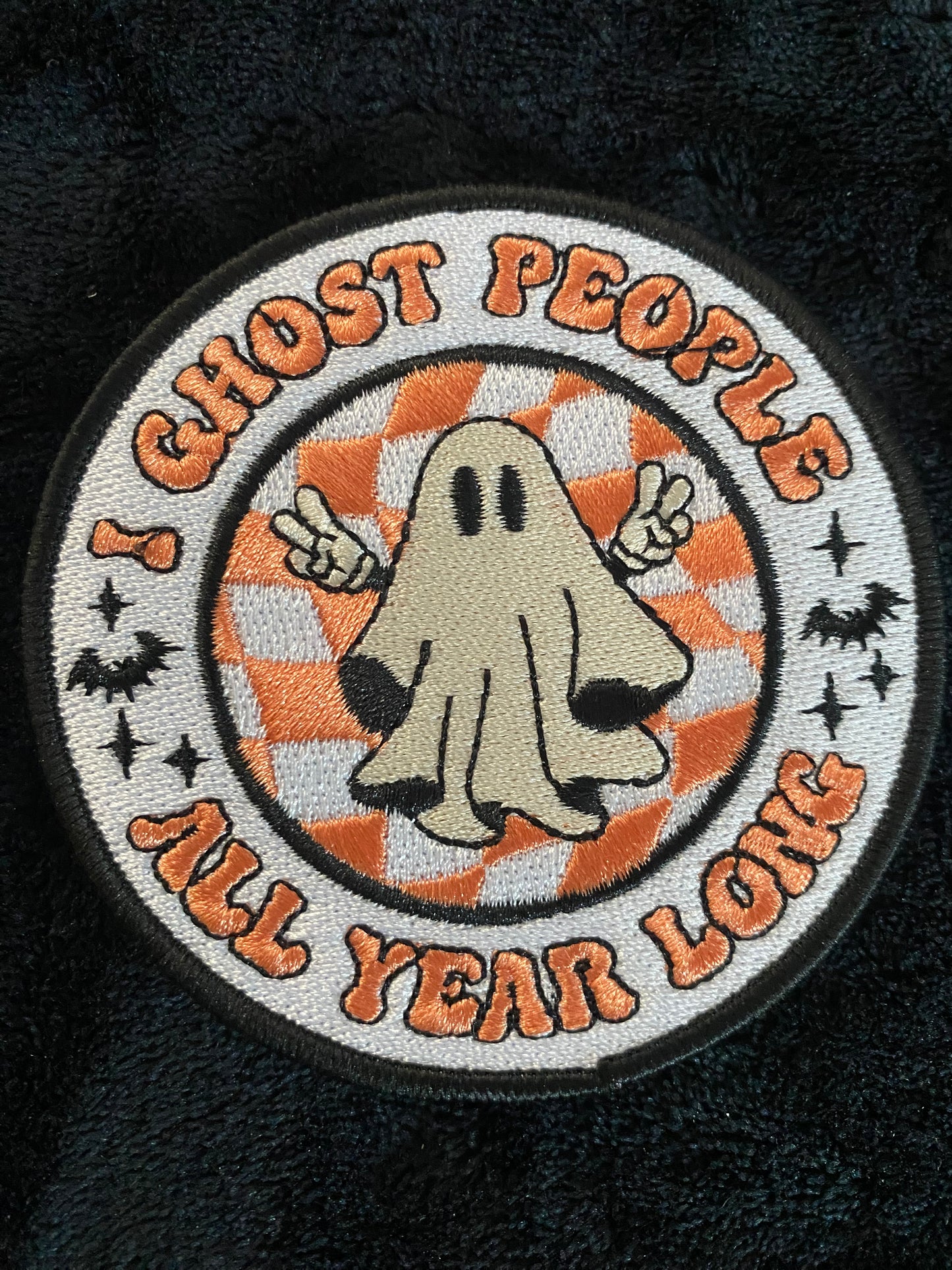 I Ghost People All Year Round Hat Patch- Chenille Patches