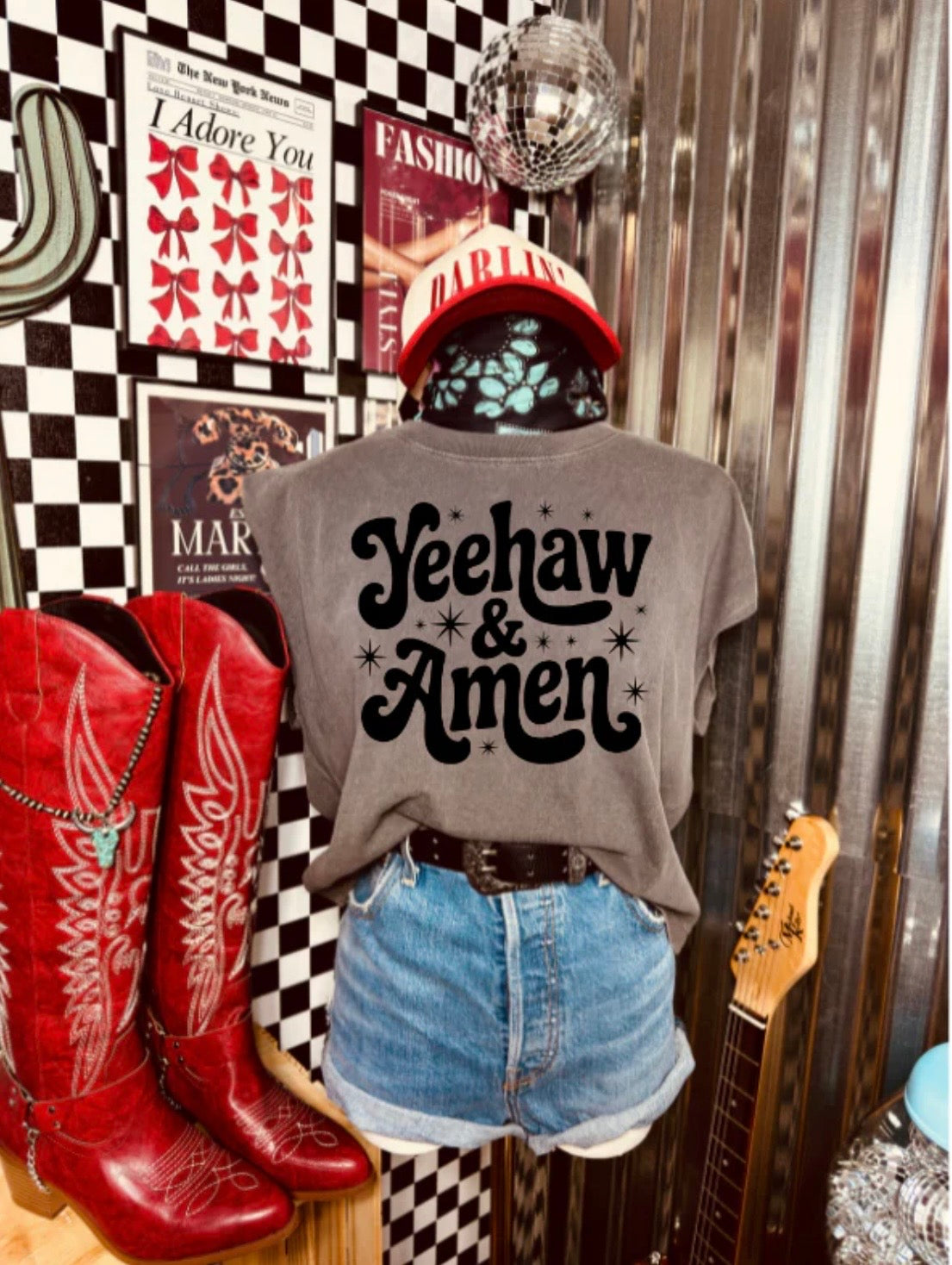 Yeehaw and Amen- screen print transfer (T8) HOT PEEL