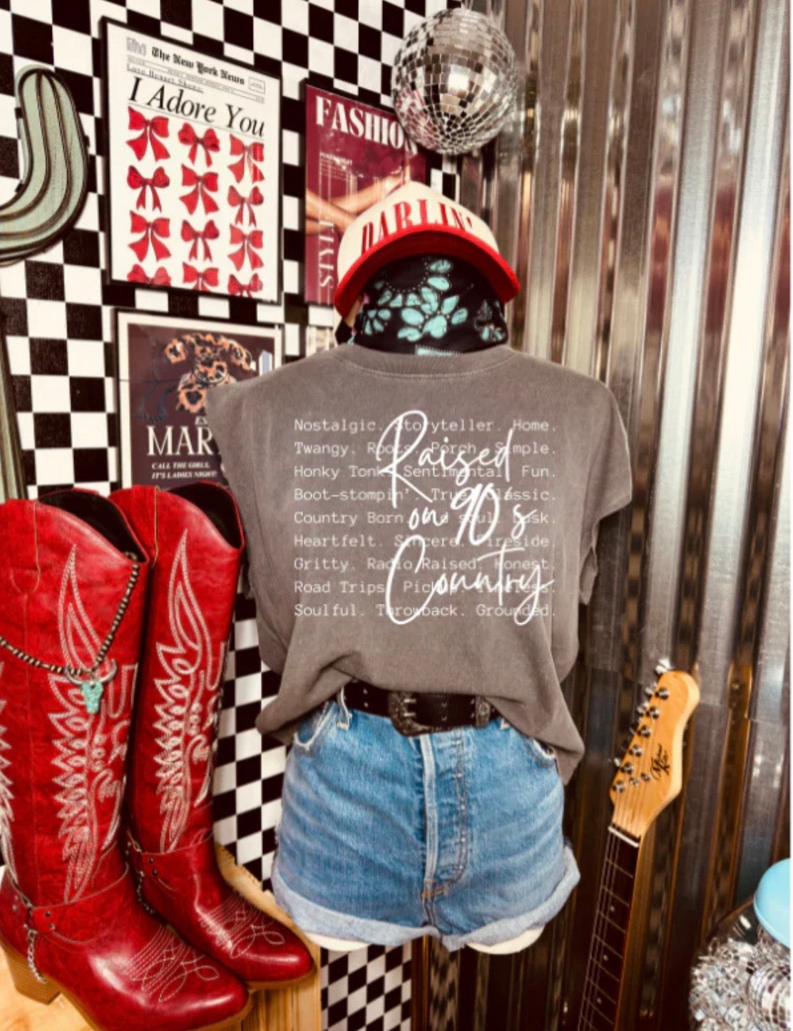 Raised on 90's Country- screen print transfer (T14) HOT PEEL