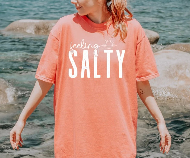 Feeling Salty - screen print transfer (C1) HOT PEEL