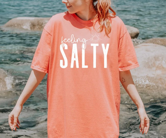 Feeling Salty - screen print transfer (C1) HOT PEEL