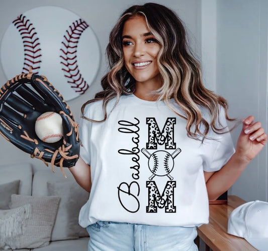 Baseball Mom- screen print transfer (F6) HOT PEEL
