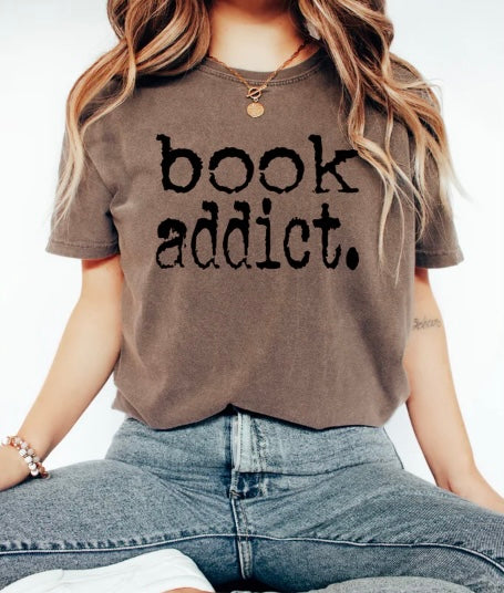 Book Addict- screen print transfer (F9) HOT PEEL