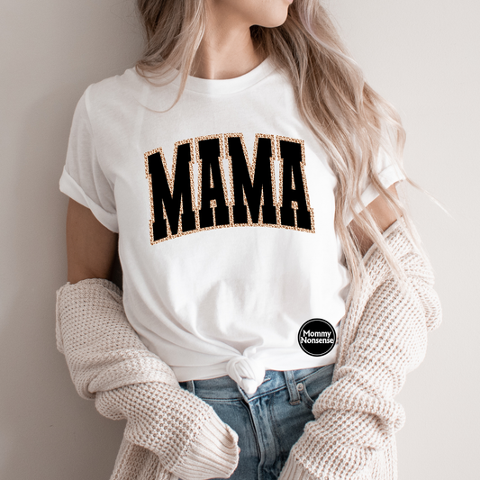 Black Mama Outlined in Leopard Print- DTF TRANSFER (L274) DTF Transfer