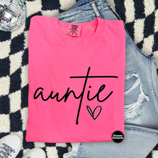 Auntie (blk)- DTF TRANSFER (L479) DTF Transfer