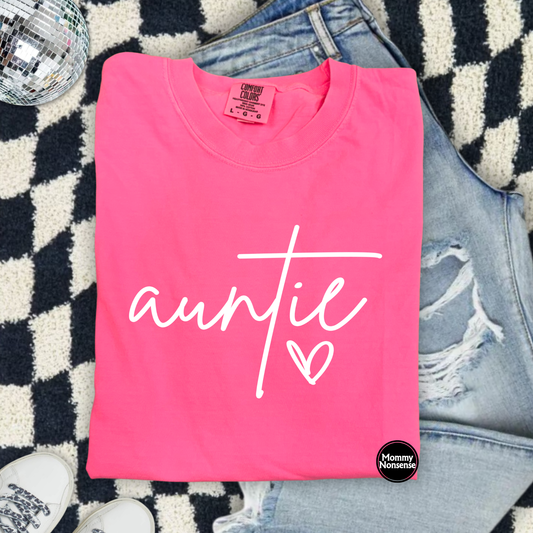 Auntie (wht)- DTF TRANSFER (L450) DTF Transfer