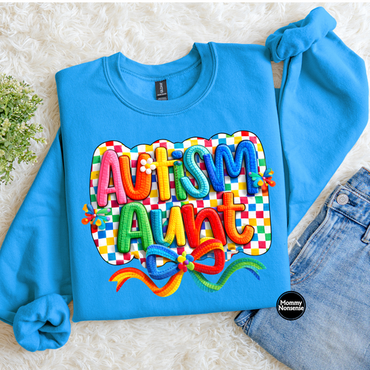 Autism Aunt- DTF TRANSFER (L611) DTF Transfer