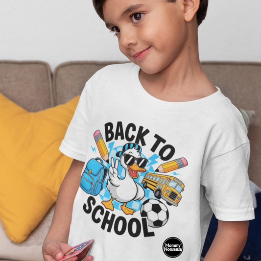 Back To School Boy Goose- DTF TRANSFER  (Z37)