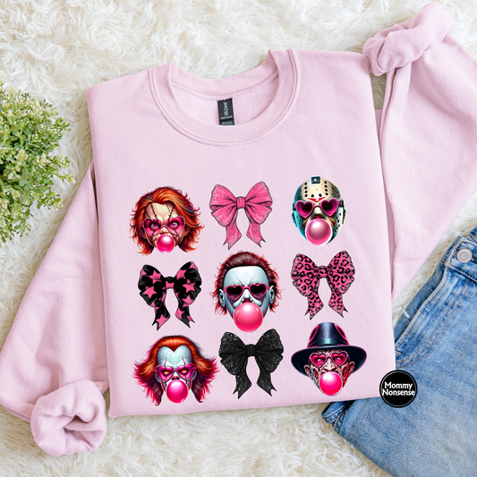 Baddies N Bows Bubblegum pink- DTF TRANSFER (L72) DTF Transfer