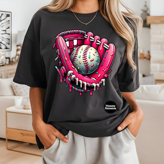 Pink baseball/softball Glove- DTF TRANSFER  (P5)