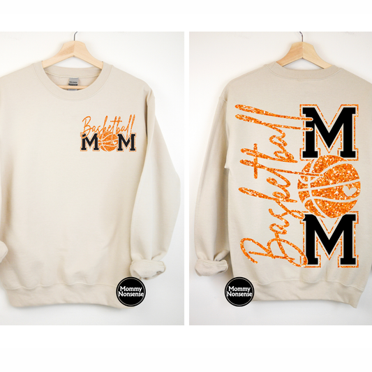 Basketball Mom (blk)- DTF TRANSFER (L251) DTF Transfer