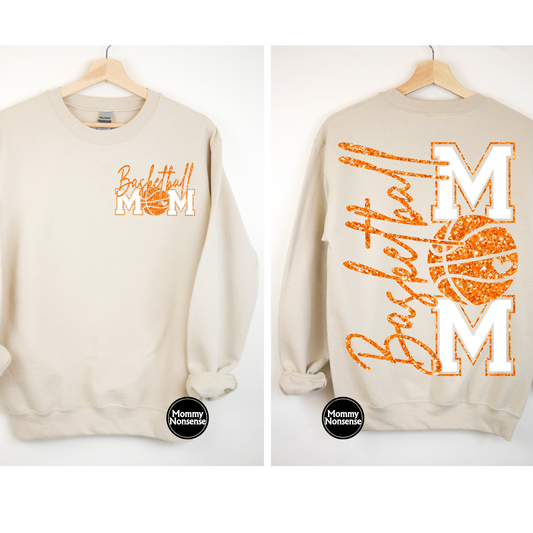 Basketball Mom (wht)- DTF TRANSFER (L252) DTF Transfer