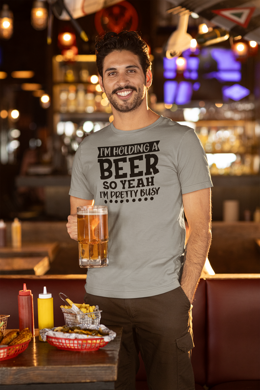 I'm Holding A Beer - DTF TRANSFER (E3) COLD PEEL