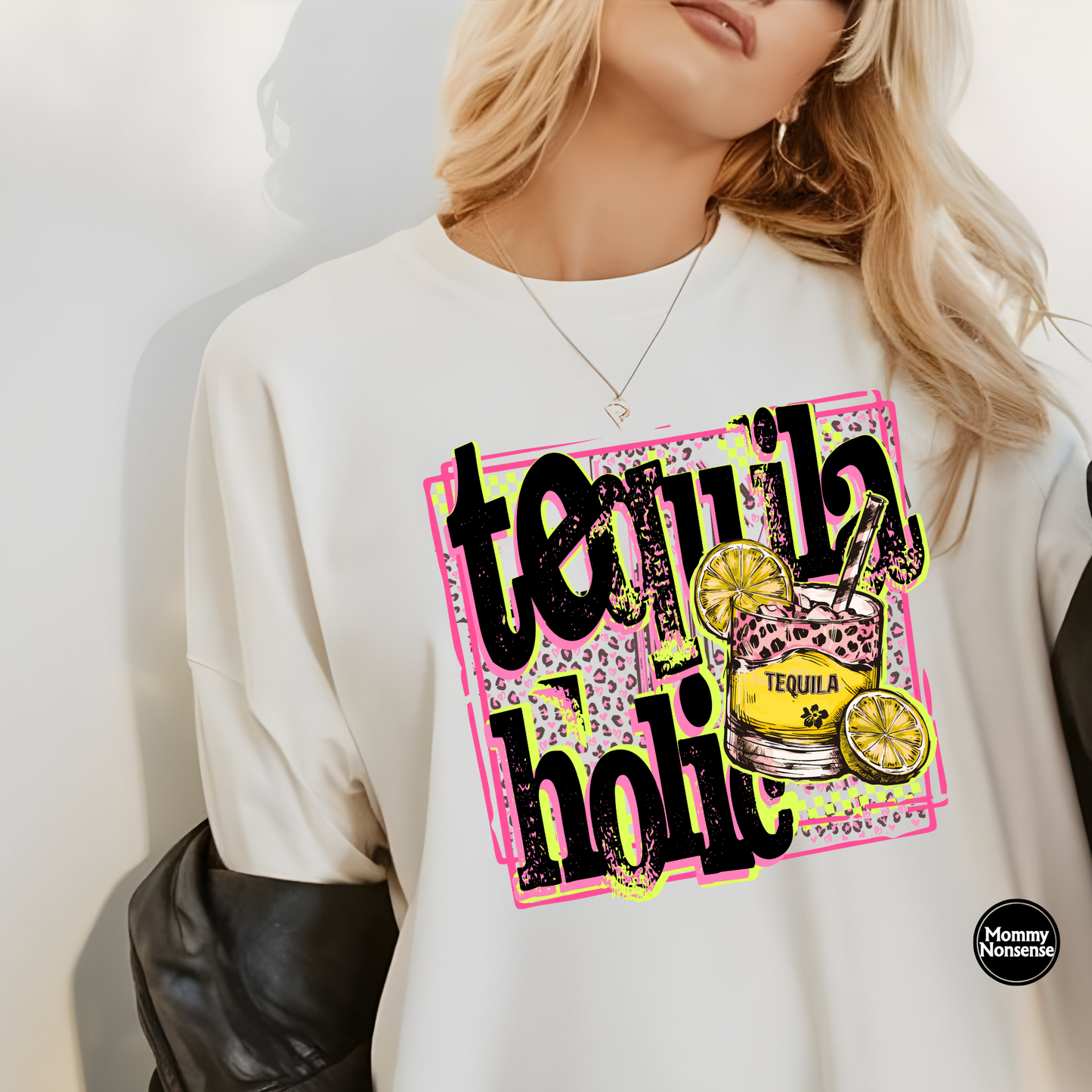 Tequilaholic blk- DTF TRANSFER (W4)