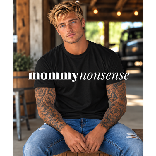 Blonde Male with black t-shirt mockup