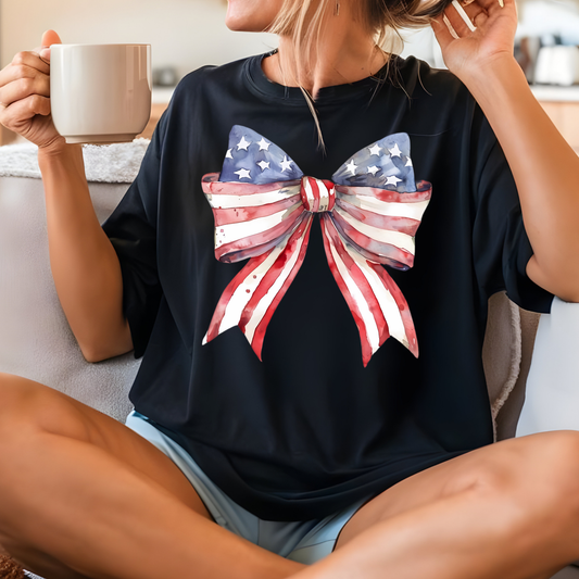 American Flag Bow - (R1) DTF TRANSFER