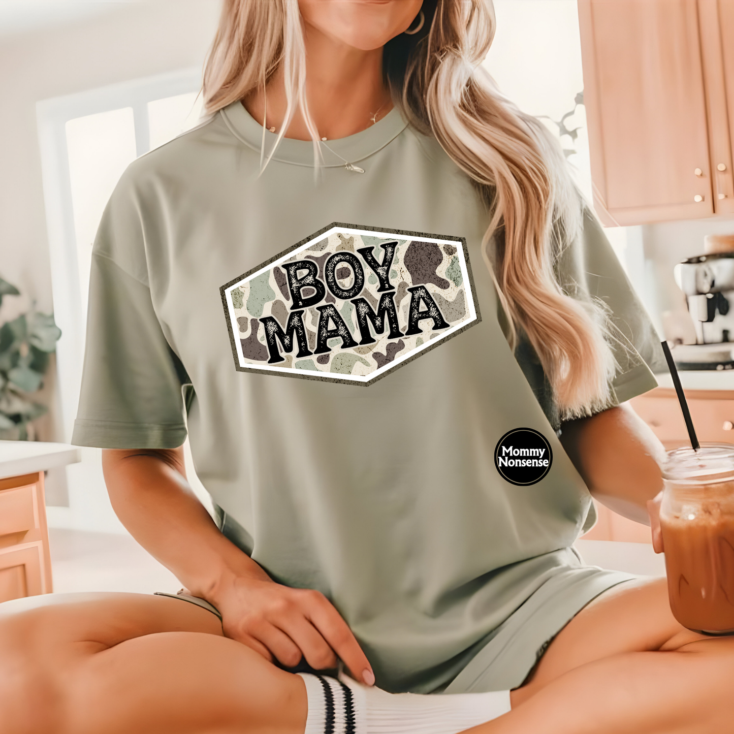 Boy Mama camo- DTF TRANSFER (K24) DTF Transfer