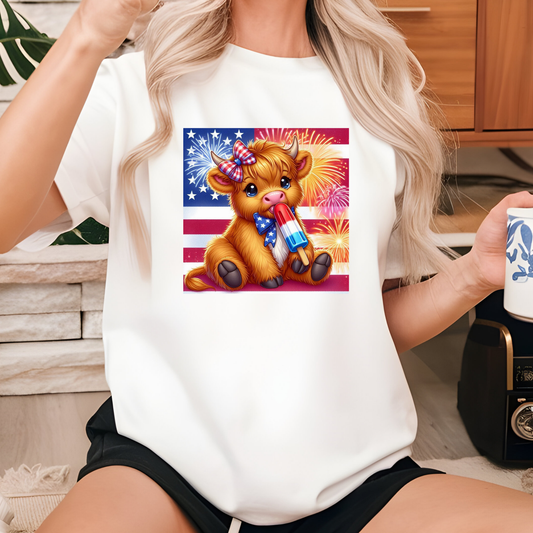 Brown American Cow - (R2) DTF TRANSFER
