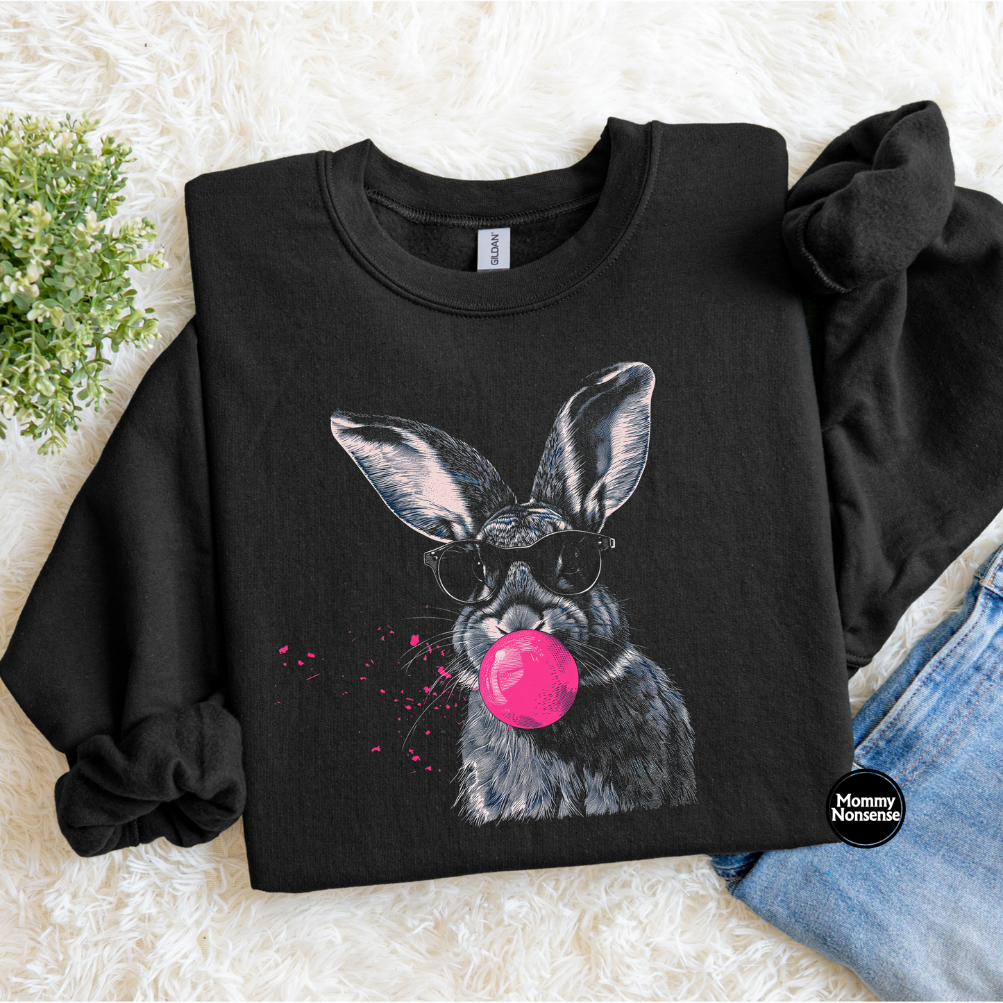 Bubblegum Bunny- DTF TRANSFER (L328) DTF Transfer