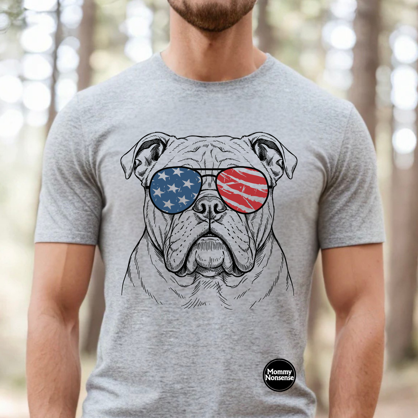 Patriotic Bulldog- DTF TRANSFER (L648) DTF Transfer