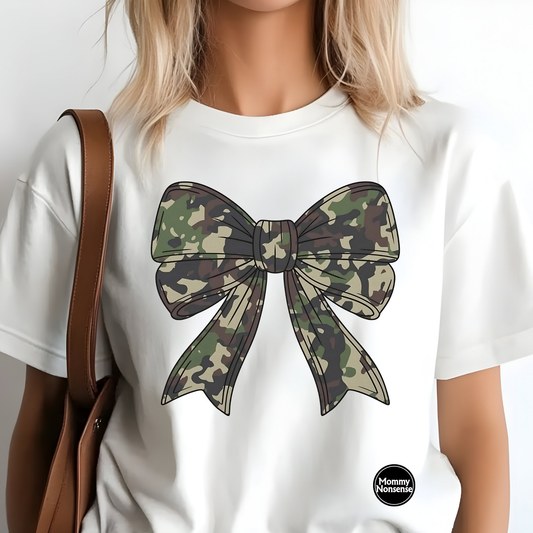 Camo Bow - DTF TRANSFER  (T9)