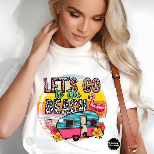 Lets Go To The Beach camper- DTF TRANSFER  (P6)